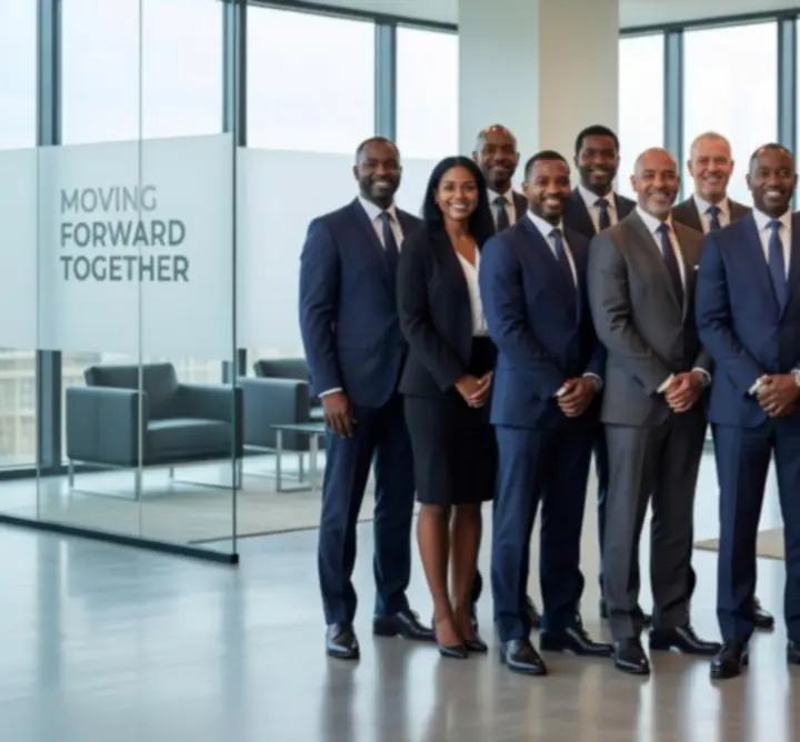 Executive leadership team of PIP’S TRANSPORT LTD standing together in a professional setting